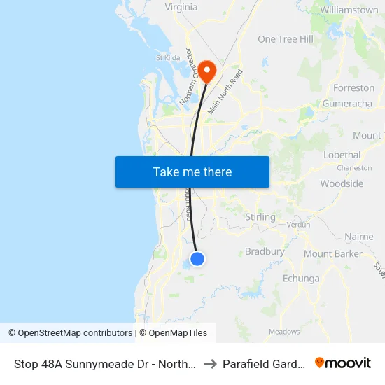 Stop 48A Sunnymeade Dr - North side to Parafield Gardens map
