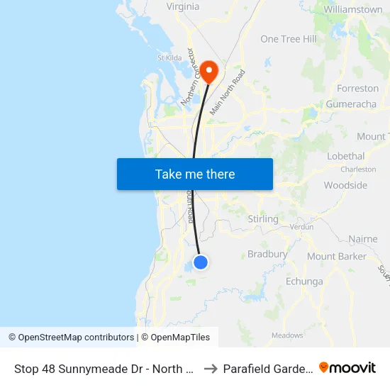 Stop 48 Sunnymeade Dr - North side to Parafield Gardens map