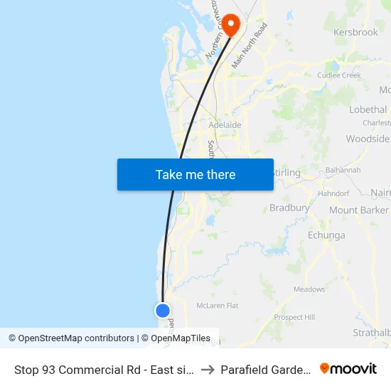 Stop 93 Commercial Rd - East side to Parafield Gardens map