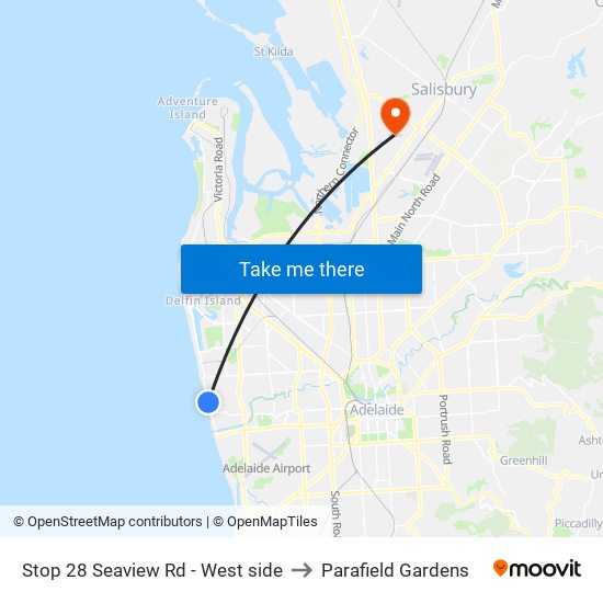 Stop 28 Seaview Rd - West side to Parafield Gardens map