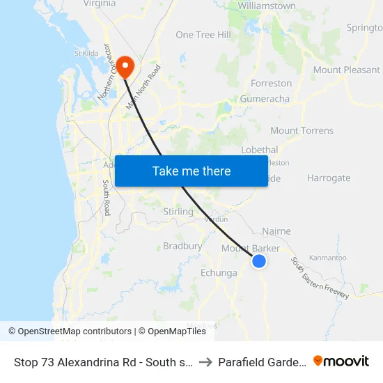 Stop 73 Alexandrina Rd - South side to Parafield Gardens map