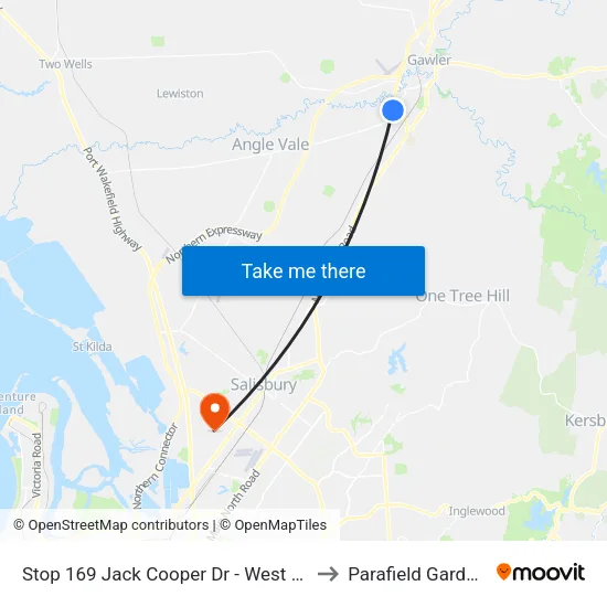 Stop 169 Jack Cooper Dr - West side to Parafield Gardens map