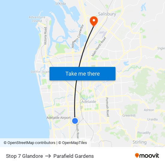 Stop 7 Glandore to Parafield Gardens map