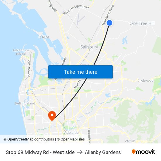 Stop 69 Midway Rd - West side to Allenby Gardens map