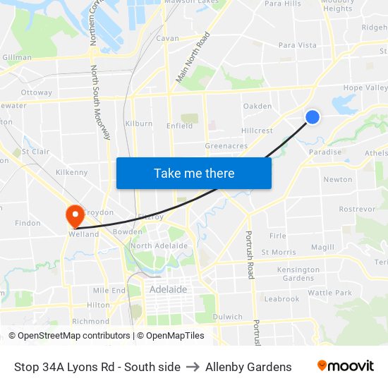 Stop 34A Lyons Rd - South side to Allenby Gardens map