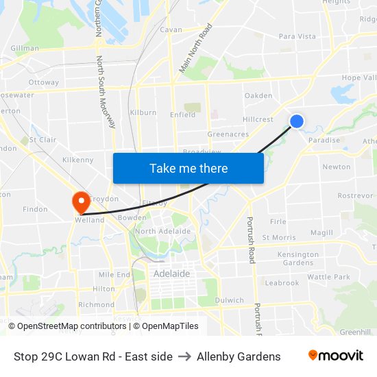 Stop 29C Lowan Rd - East side to Allenby Gardens map