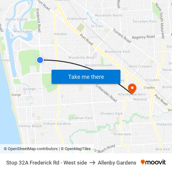 Stop 32A Frederick Rd - West side to Allenby Gardens map