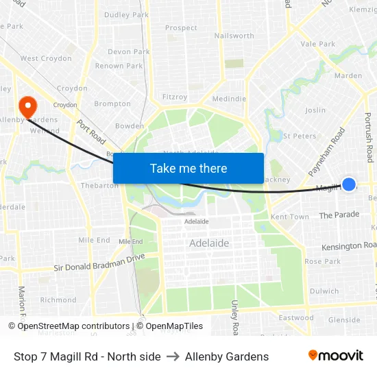 Stop 7 Magill Rd - North side to Allenby Gardens map