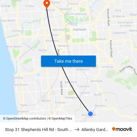 Stop 31 Shepherds Hill Rd - South side to Allenby Gardens map