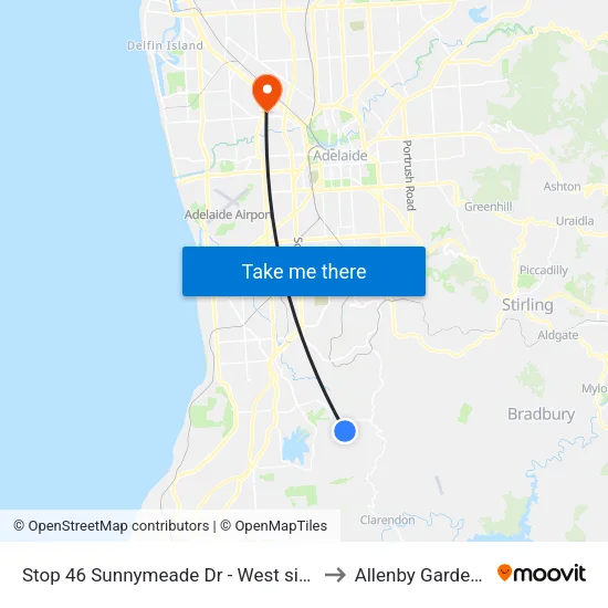 Stop 46 Sunnymeade Dr - West side to Allenby Gardens map