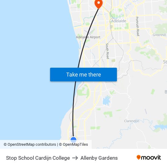 Stop School Cardijn College to Allenby Gardens map