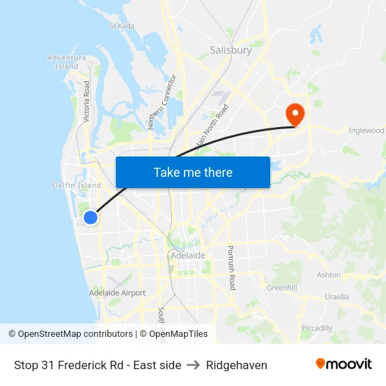 Stop 31 Frederick Rd - East side to Ridgehaven map