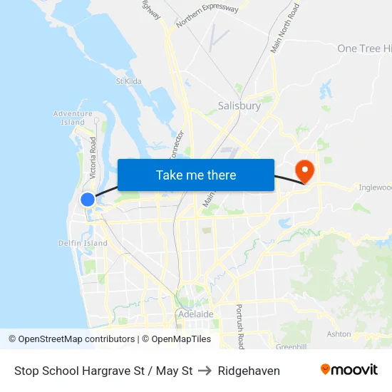 Stop School Hargrave St / May St to Ridgehaven map
