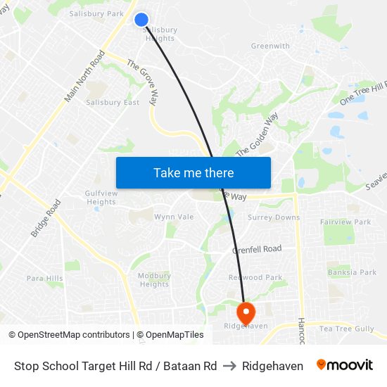 Stop School Target Hill Rd / Bataan Rd to Ridgehaven map