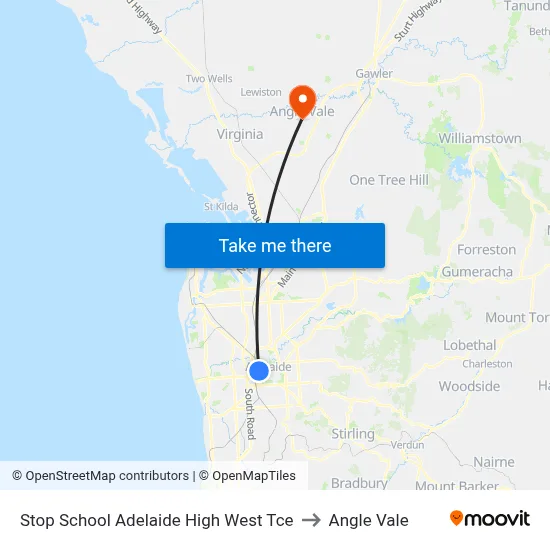 Stop School Adelaide High West Tce to Angle Vale map