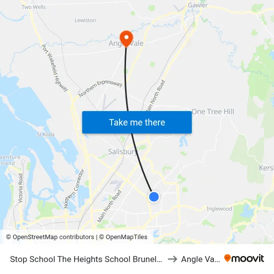 Stop School The Heights School Brunel Dr to Angle Vale map