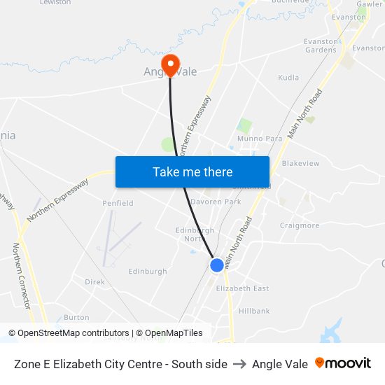 Zone E Elizabeth City Centre - South side to Angle Vale map