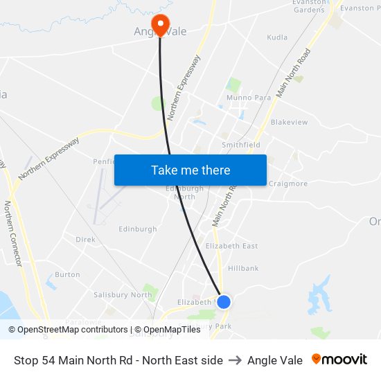 Stop 54 Main North Rd - North East side to Angle Vale map