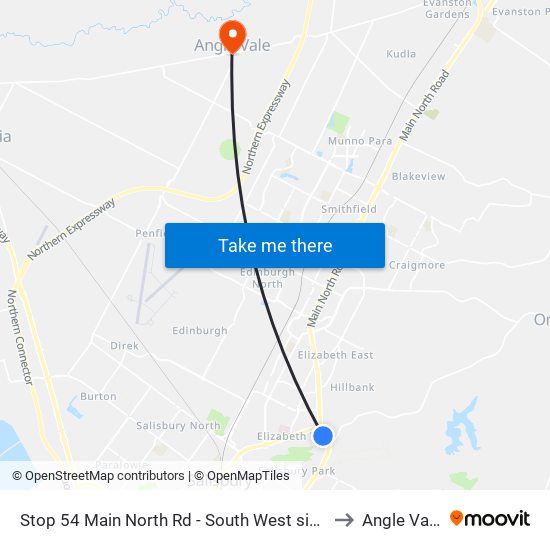 Stop 54 Main North Rd - South West side to Angle Vale map