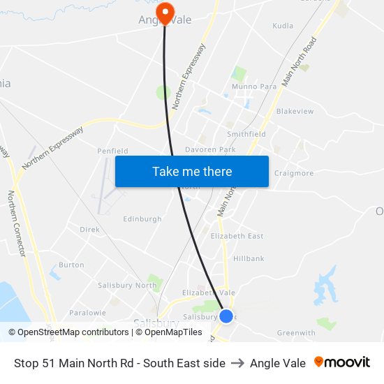 Stop 51 Main North Rd - South East side to Angle Vale map