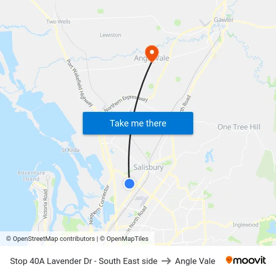 Stop 40A Lavender Dr - South East side to Angle Vale map