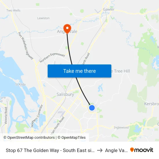 Stop 67 The Golden Way - South East side to Angle Vale map