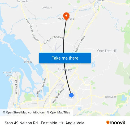 Stop 49 Nelson Rd - East side to Angle Vale map