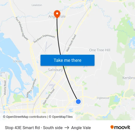 Stop 43E Smart Rd - South side to Angle Vale map