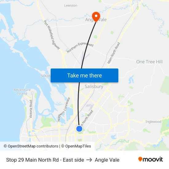 Stop 29 Main North Rd - East side to Angle Vale map