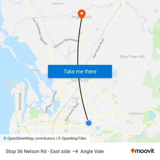 Stop 36 Nelson Rd - East side to Angle Vale map