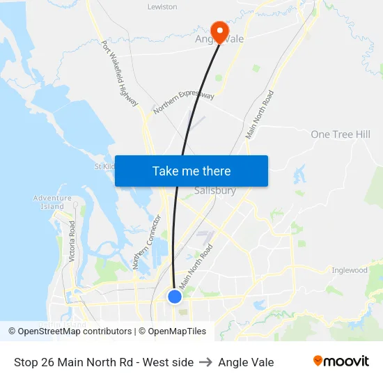 Stop 26 Main North Rd - West side to Angle Vale map