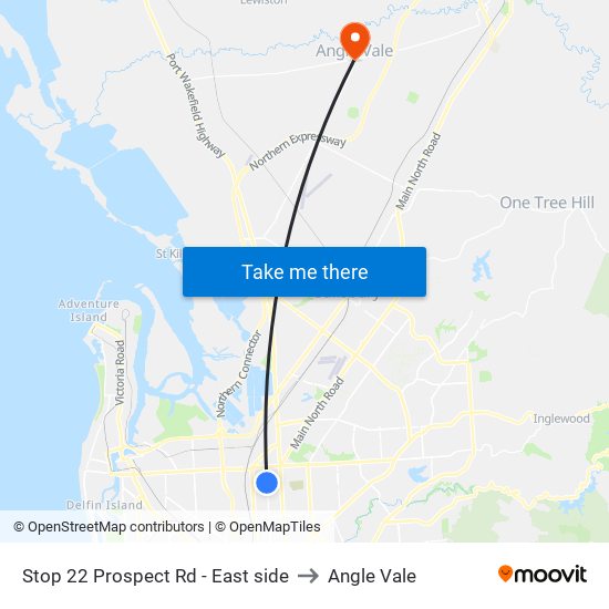 Stop 22 Prospect Rd - East side to Angle Vale map