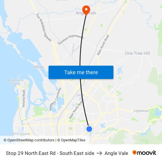 Stop 29 North East Rd - South East side to Angle Vale map