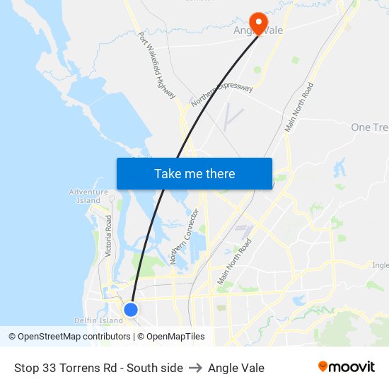 Stop 33 Torrens Rd - South side to Angle Vale map