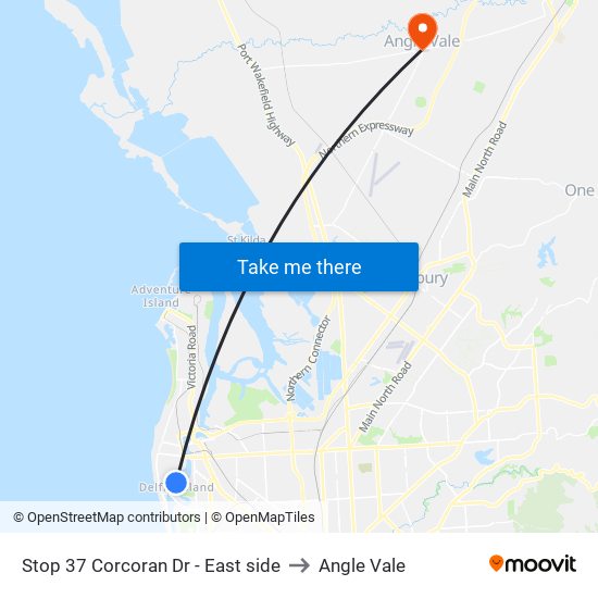 Stop 37 Corcoran Dr - East side to Angle Vale map