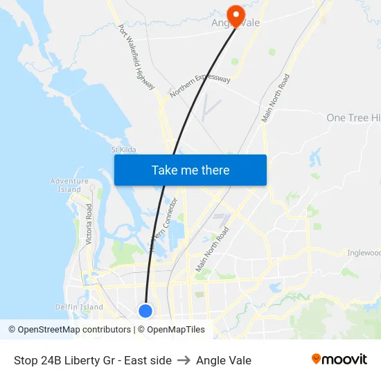 Stop 24B Liberty Gr - East side to Angle Vale map