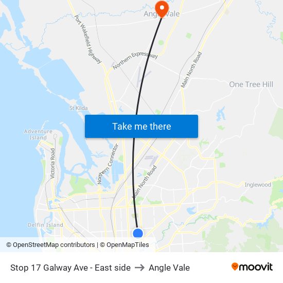 Stop 17 Galway Ave - East side to Angle Vale map