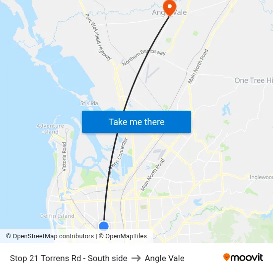 Stop 21 Torrens Rd - South side to Angle Vale map