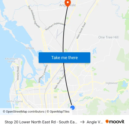 Stop 20 Lower North East Rd - South East side to Angle Vale map