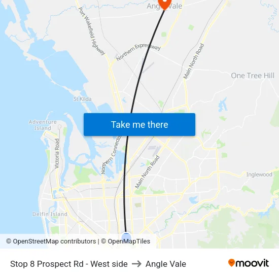Stop 8 Prospect Rd - West side to Angle Vale map