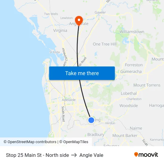 Stop 25 Main St - North side to Angle Vale map