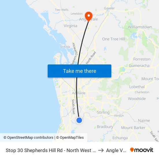 Stop 30 Shepherds Hill Rd - North West side to Angle Vale map
