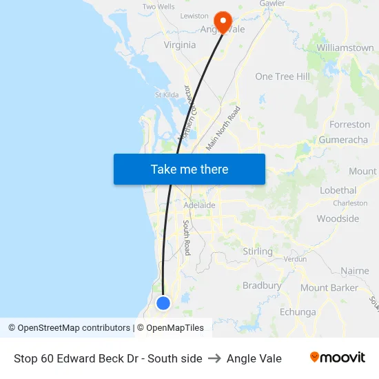 Stop 60 Edward Beck Dr - South side to Angle Vale map