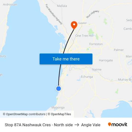 Stop 87A Nashwauk Cres - North side to Angle Vale map