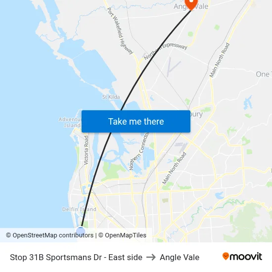 Stop 31B Sportsmans Dr - East side to Angle Vale map
