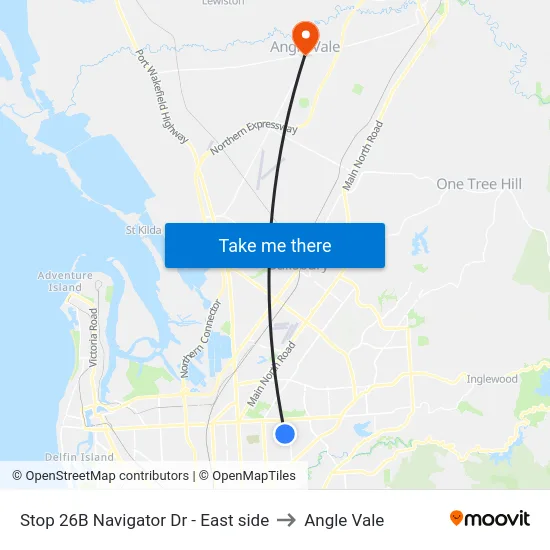 Stop 26B Navigator Dr - East side to Angle Vale map