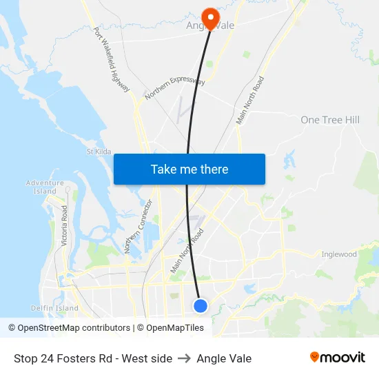 Stop 24 Fosters Rd - West side to Angle Vale map