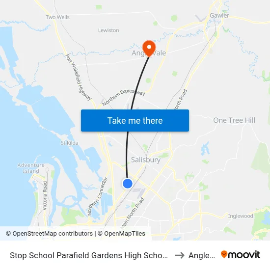 Stop School Parafield Gardens High School Shepherdson Rd to Angle Vale map