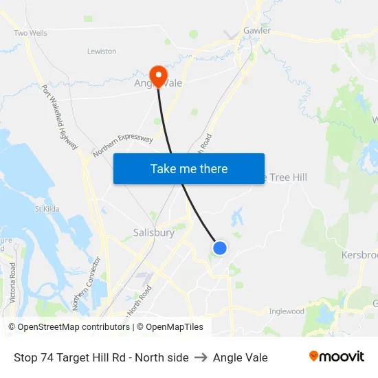 Stop 74 Target Hill Rd - North side to Angle Vale map