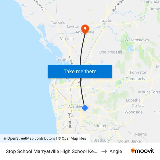Stop School Marryatville High School Kensington Rd to Angle Vale map
